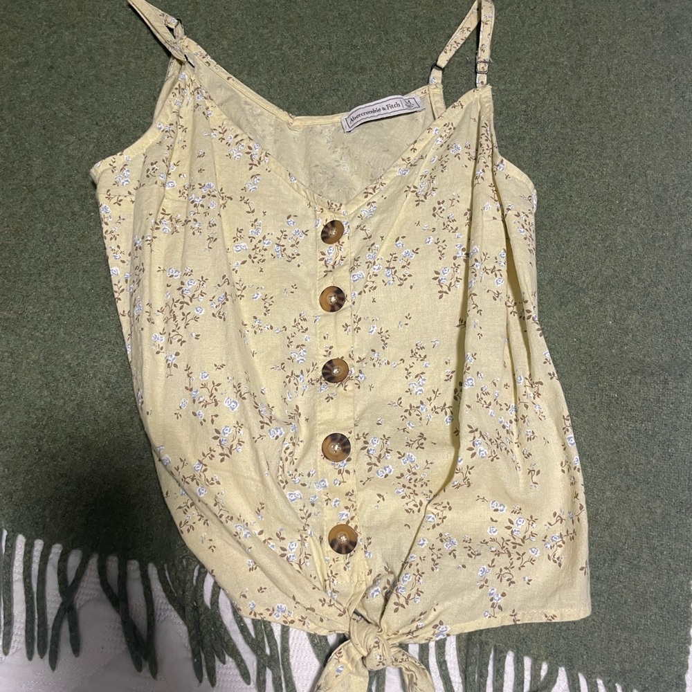 Abercrombie & Fitch Yellow Floral Camisole